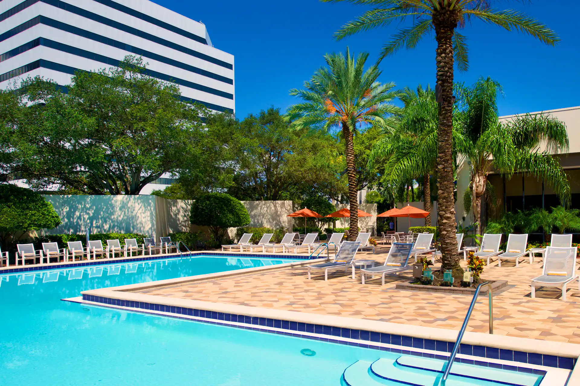 Hilton St. Petersburg Bayfront poolside during the day